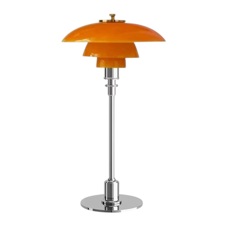 Vintage Danish Glass Shade Table Lamp for Reading and Ambient Lighting
