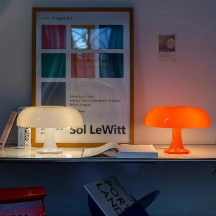 Scandinavian Mushroom Table Lamp for Soft Downward Lighting