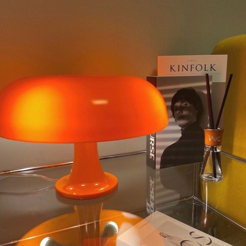 Scandinavian Mushroom Table Lamp for Soft Downward Lighting