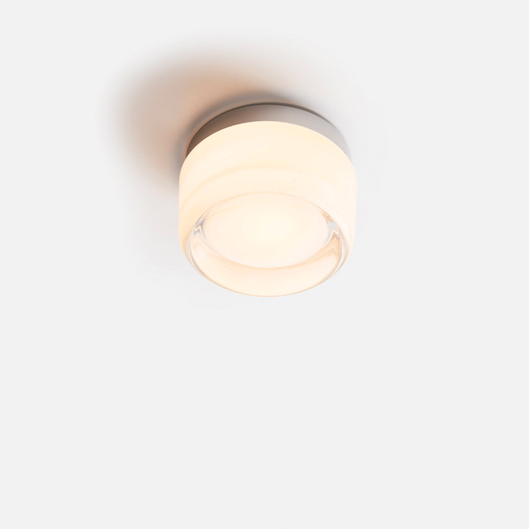 Compact Glass LED Wall Lamp With Aluminium Base For Ambient Lighting