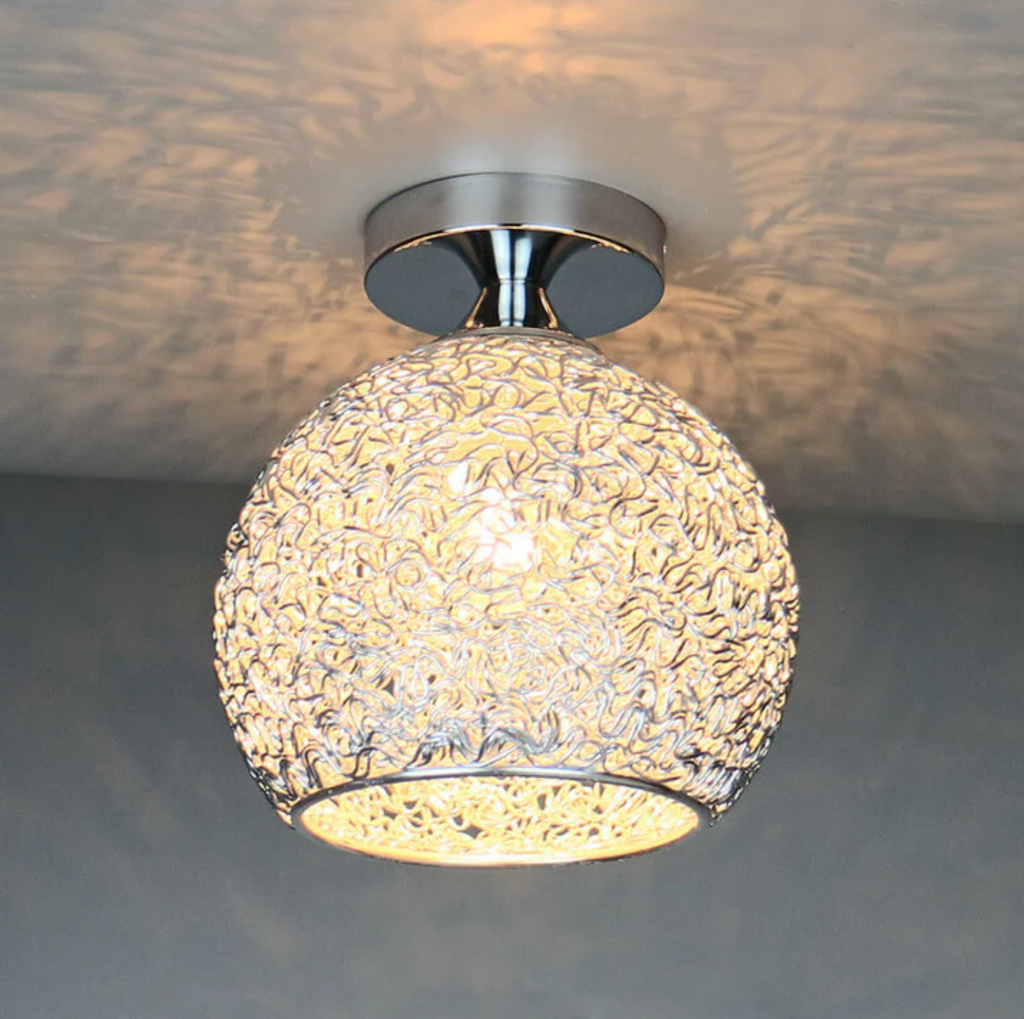 Modern Metal Globe Flush Mount Ceiling Light for Ambient Illumination
