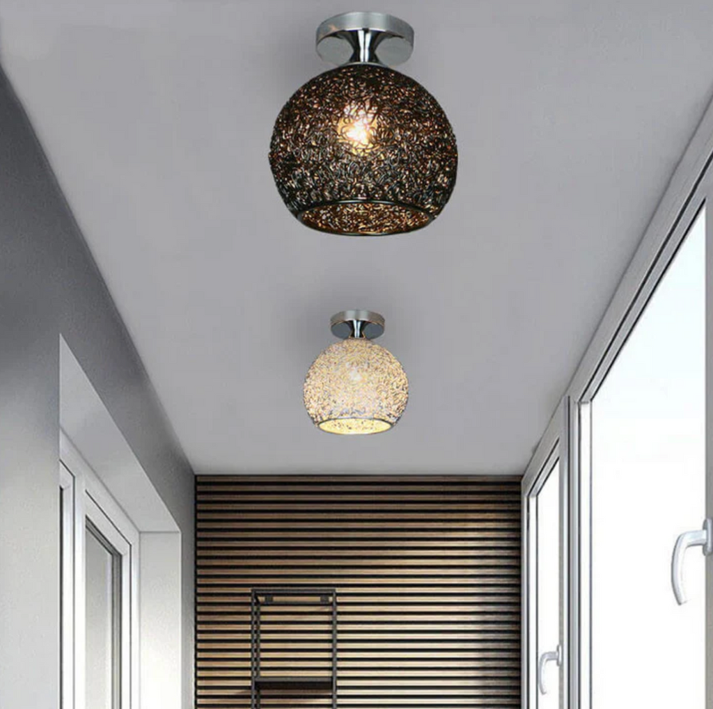 Modern Metal Globe Flush Mount Ceiling Light for Ambient Illumination