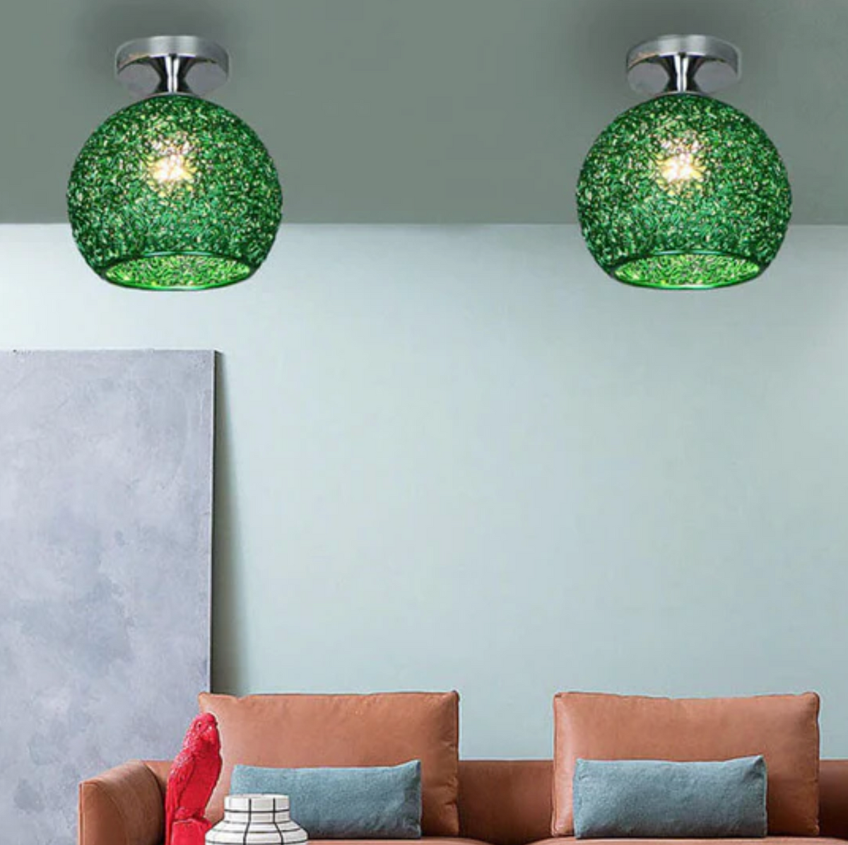 Modern Metal Globe Flush Mount Ceiling Light for Ambient Illumination