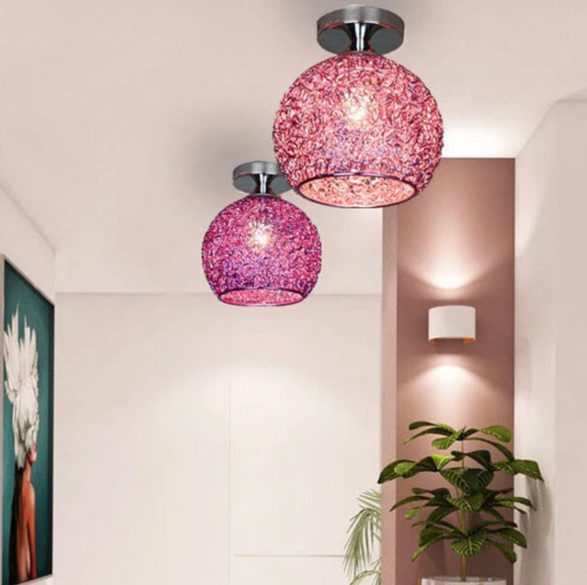 Modern Metal Globe Flush Mount Ceiling Light for Ambient Illumination
