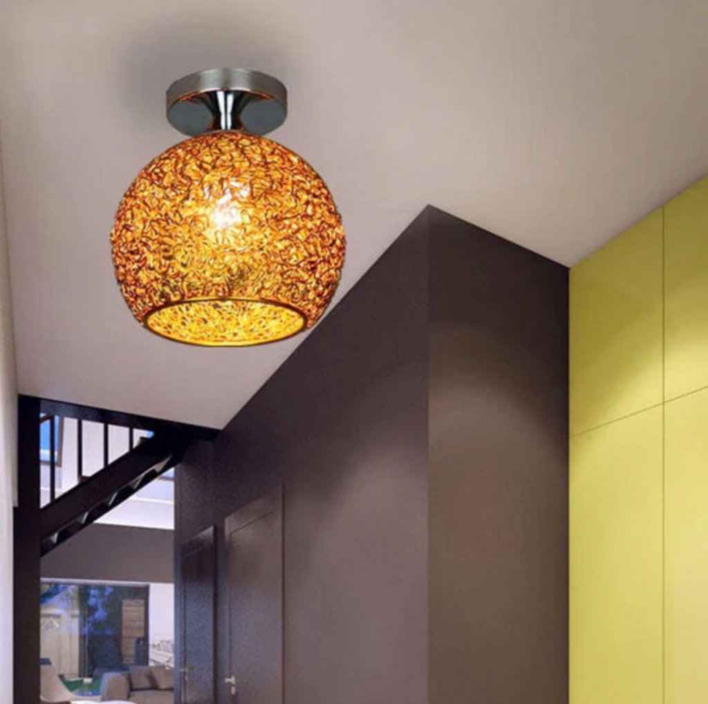 Modern Metal Globe Flush Mount Ceiling Light for Ambient Illumination
