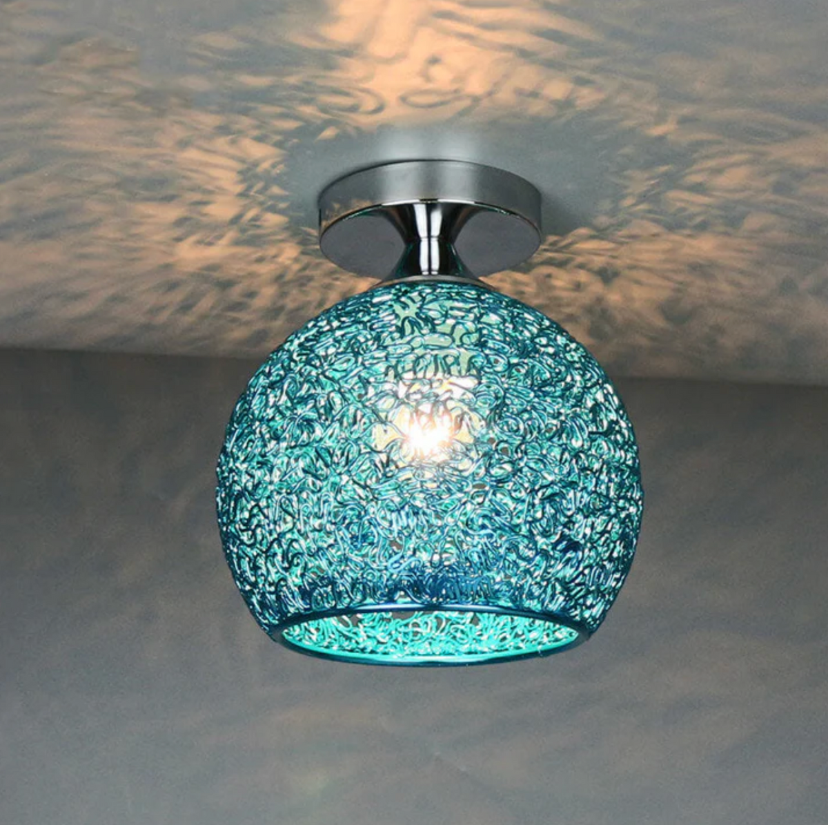 Modern Metal Globe Flush Mount Ceiling Light for Ambient Illumination