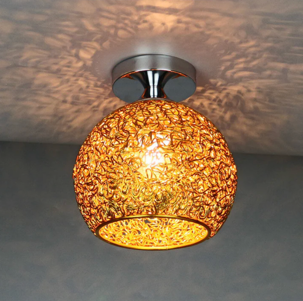 Modern Metal Globe Flush Mount Ceiling Light for Ambient Illumination