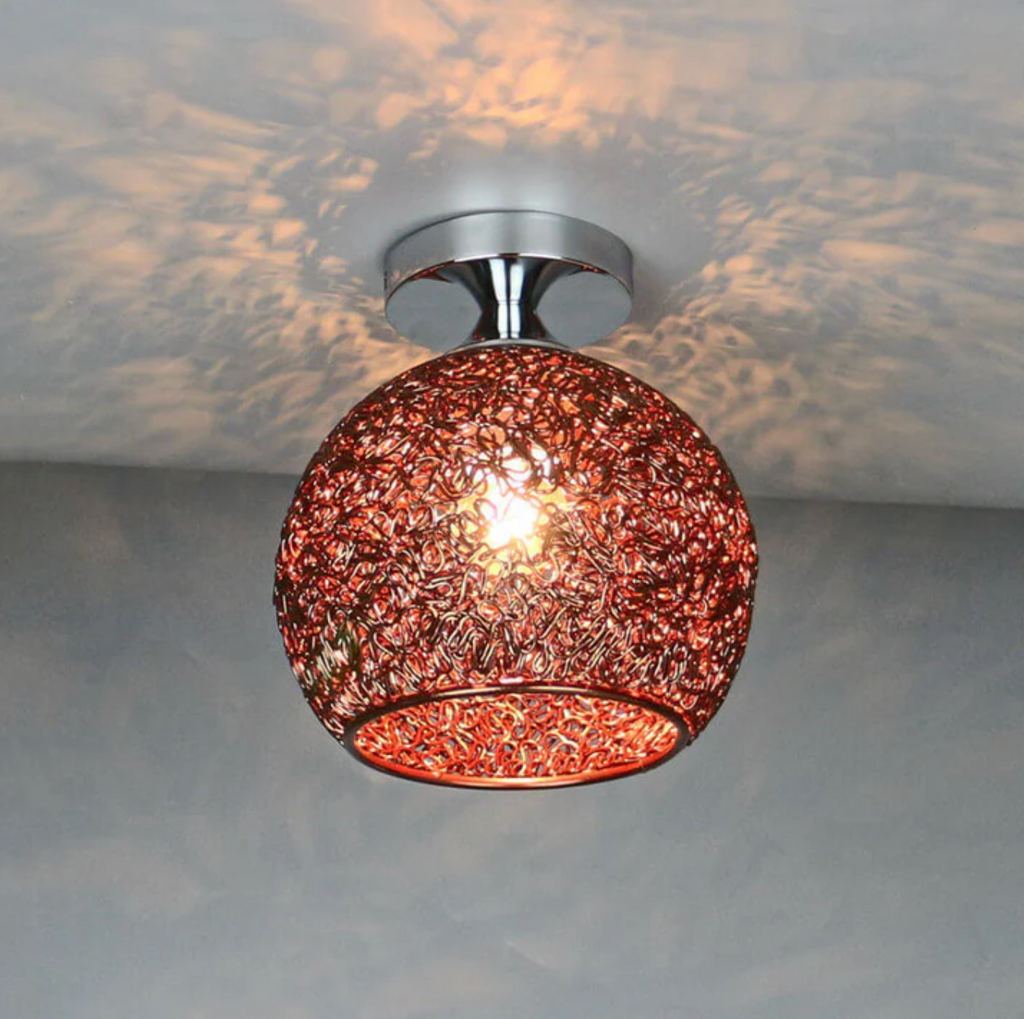 Modern Metal Globe Flush Mount Ceiling Light for Ambient Illumination