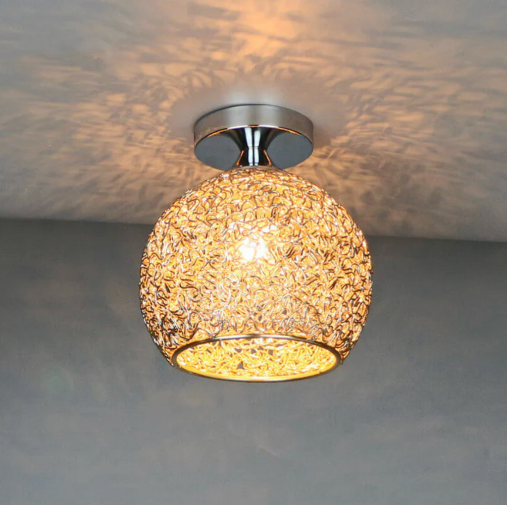 Modern Metal Globe Flush Mount Ceiling Light for Ambient Illumination
