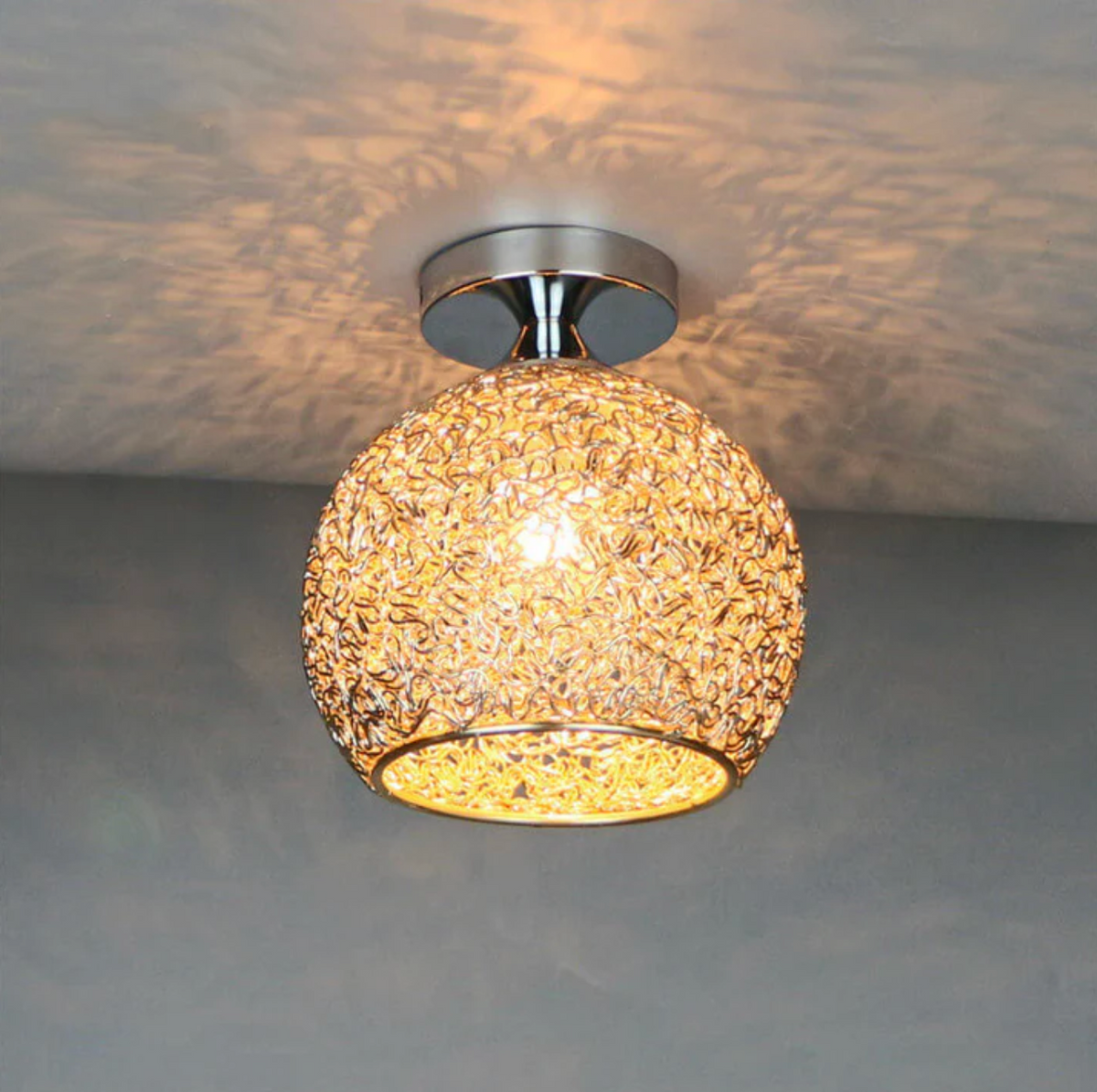 Modern Metal Globe Flush Mount Ceiling Light for Ambient Illumination