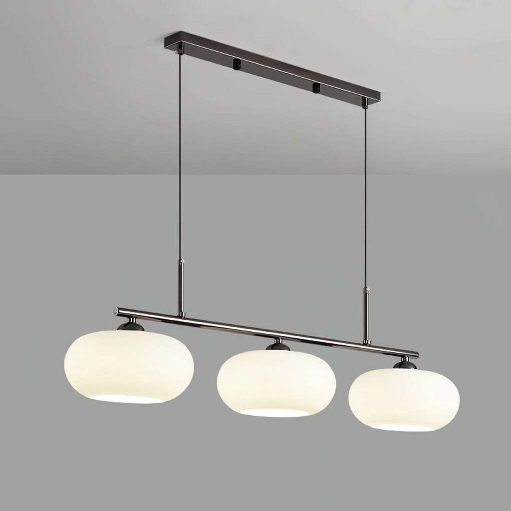 Modern 3-Light Bauhaus Linear Island Pendant Light for Even Illumination