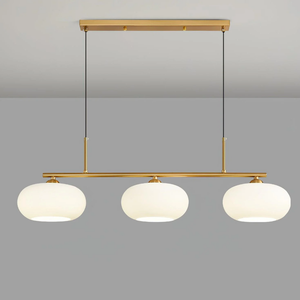 Modern 3-Light Bauhaus Linear Island Pendant Light for Even Illumination