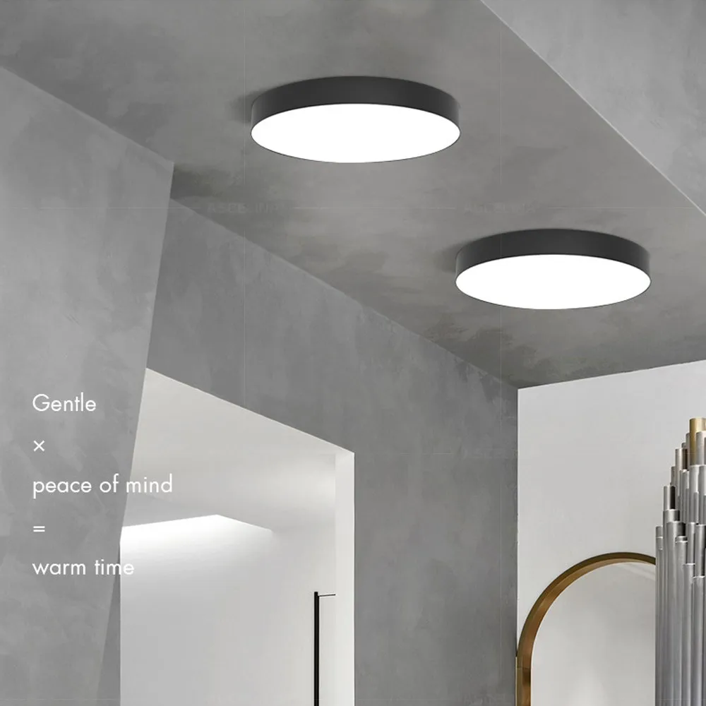 Round LED Ceiling Light With Metal Frame For Even Indoor Lighting