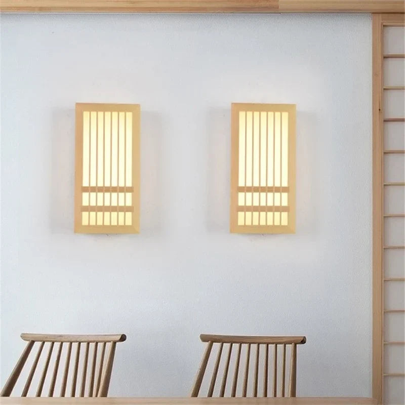 Japandi Wooden LED Wall Sconce Minimalist Ambient Lighting