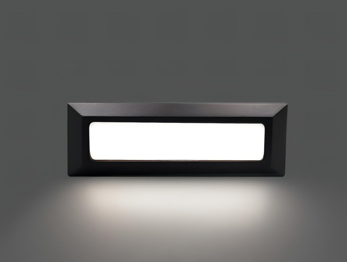 Outdoor LED Step Light Rectangular Wall Mounted Fixture for Stairs and Pathways