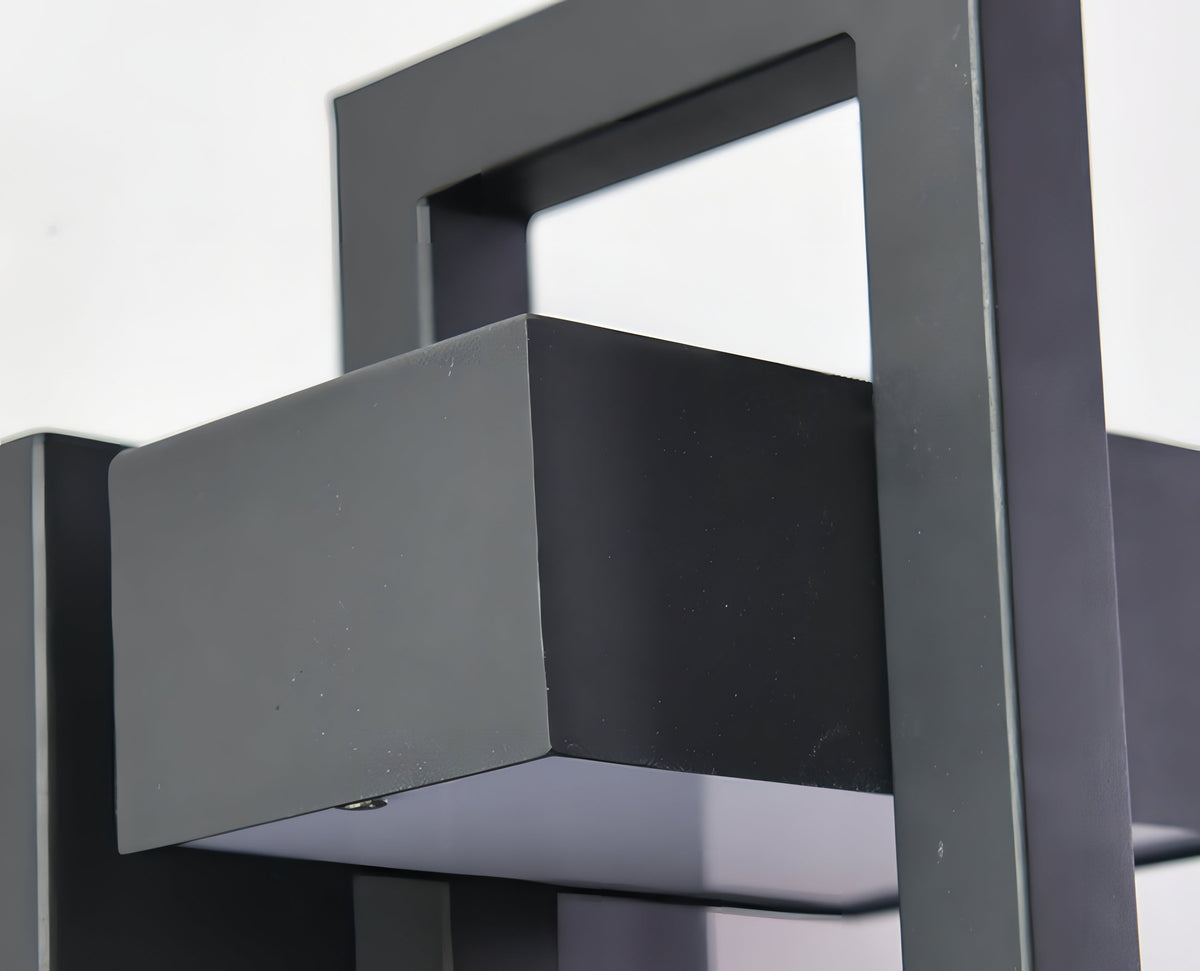 Modern Black Steel Outdoor Wall Lamp For Exterior Lighting