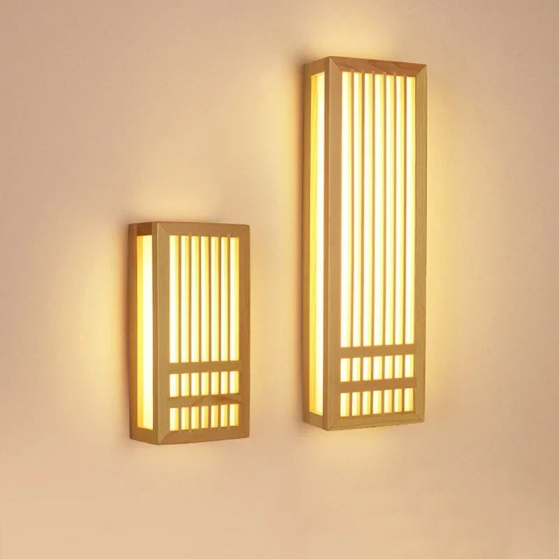 Japandi Wooden LED Wall Sconce Minimalist Ambient Lighting