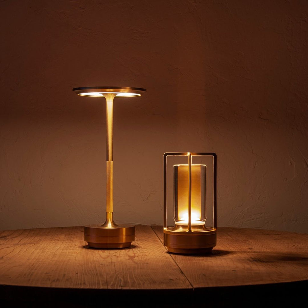 Modern Wireless Lantern Desk Lamp With Warm Ambient Lighting