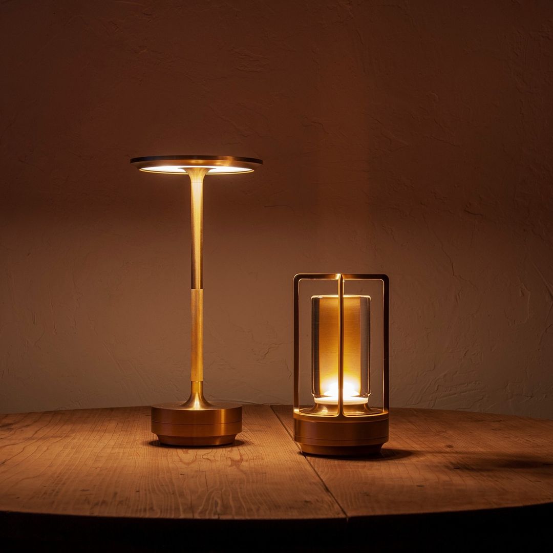 Modern Wireless Lantern Desk Lamp With Warm Ambient Lighting