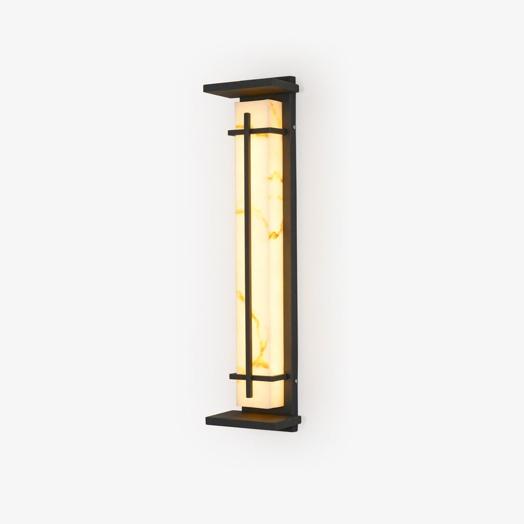 Outdoor LED Wall Light Alabaster Style Stainless Steel Exterior Lamp