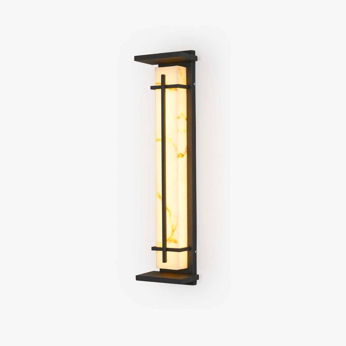 Outdoor LED Wall Light Alabaster Style Stainless Steel Exterior Lamp