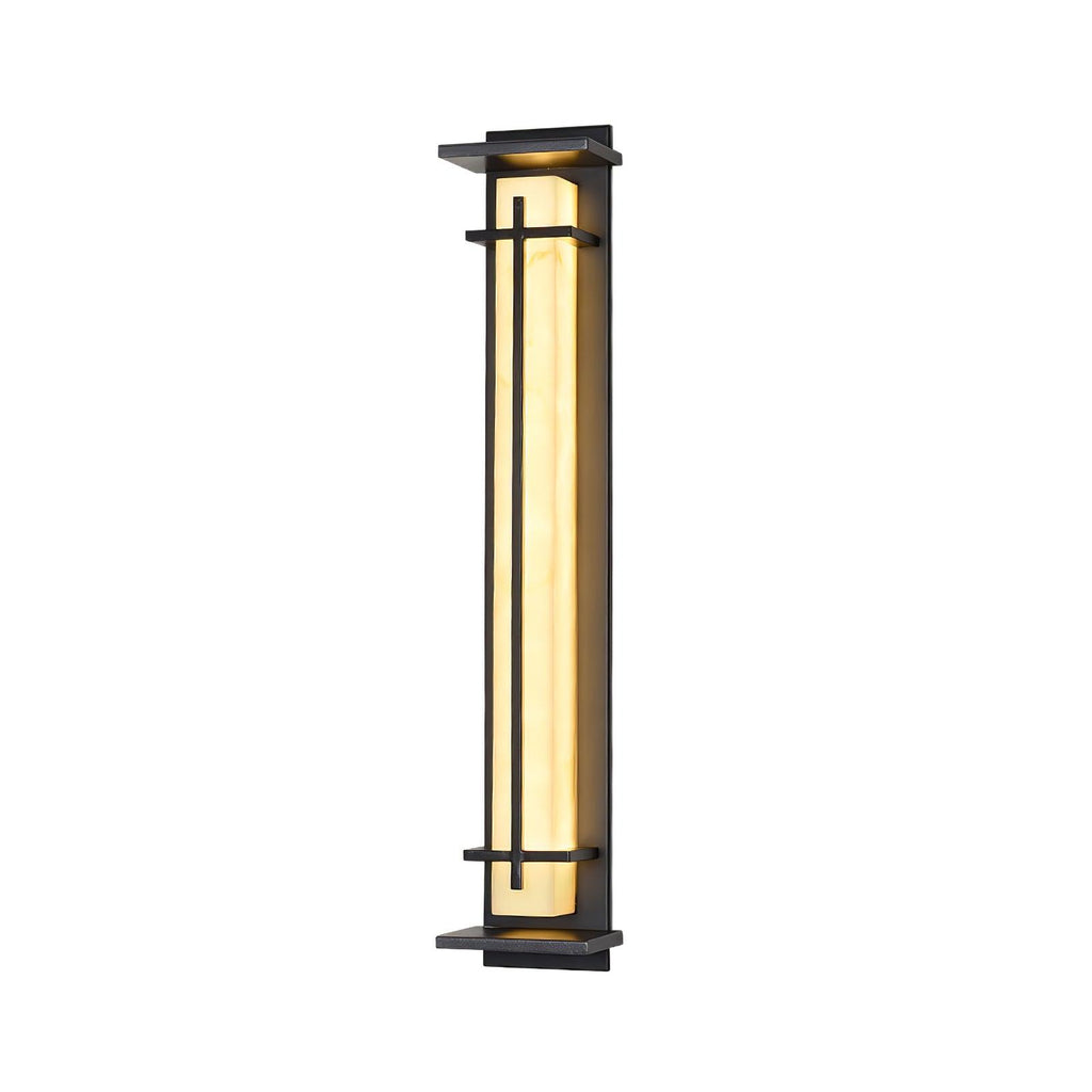 Outdoor LED Wall Light Alabaster Style Stainless Steel Exterior Lamp