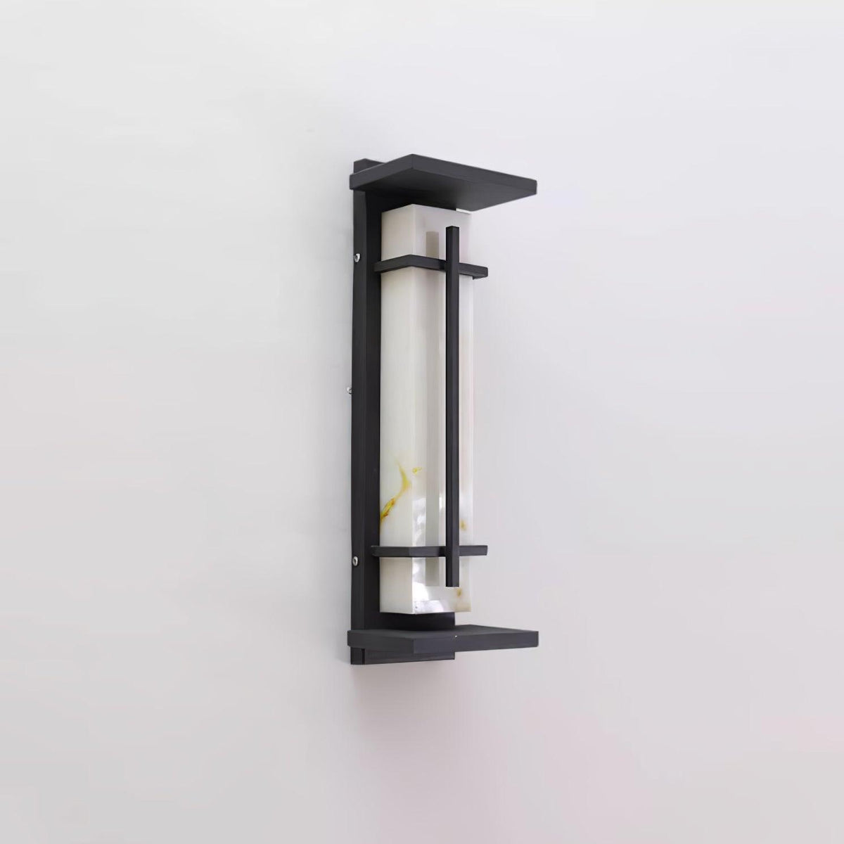 Outdoor LED Wall Light Alabaster Style Stainless Steel Exterior Lamp