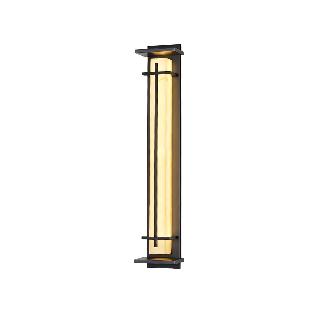 Outdoor LED Wall Light Alabaster Style Stainless Steel Exterior Lamp