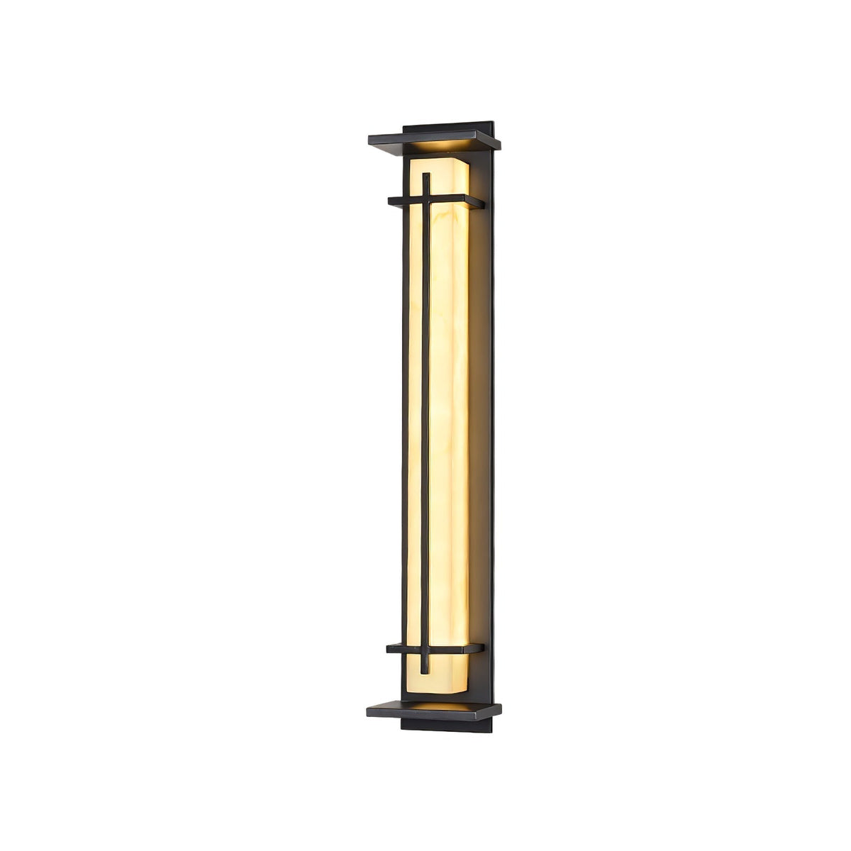Outdoor LED Wall Light Alabaster Style Stainless Steel Exterior Lamp