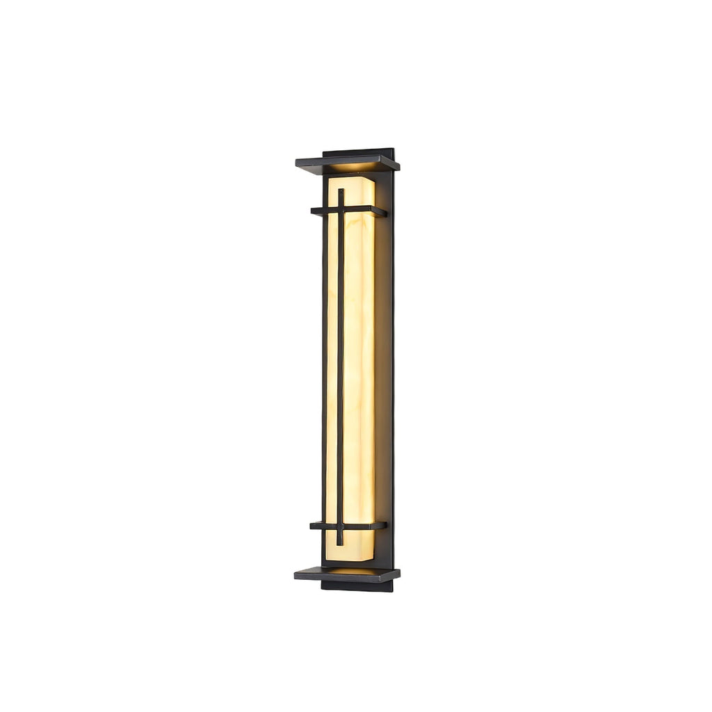 Outdoor LED Wall Light Alabaster Style Stainless Steel Exterior Lamp