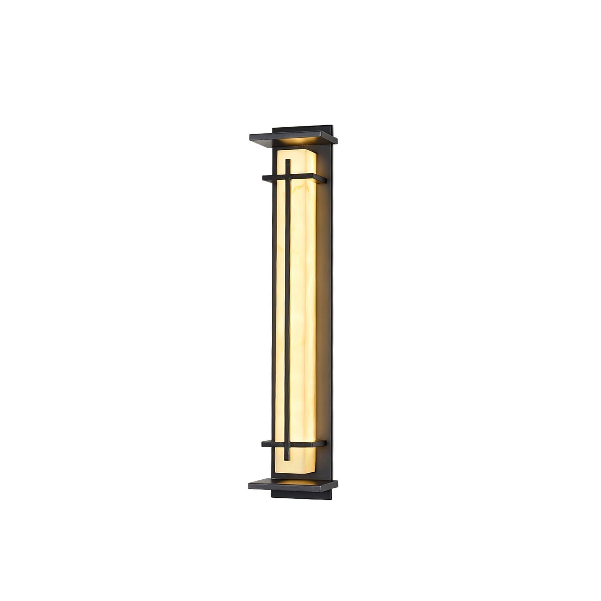 Outdoor LED Wall Light Alabaster Style Stainless Steel Exterior Lamp