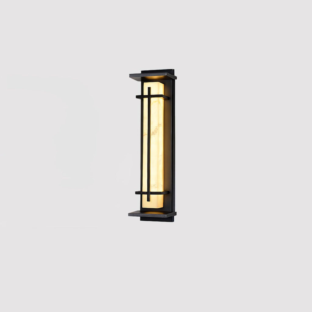 Outdoor LED Wall Light Alabaster Style Stainless Steel Exterior Lamp