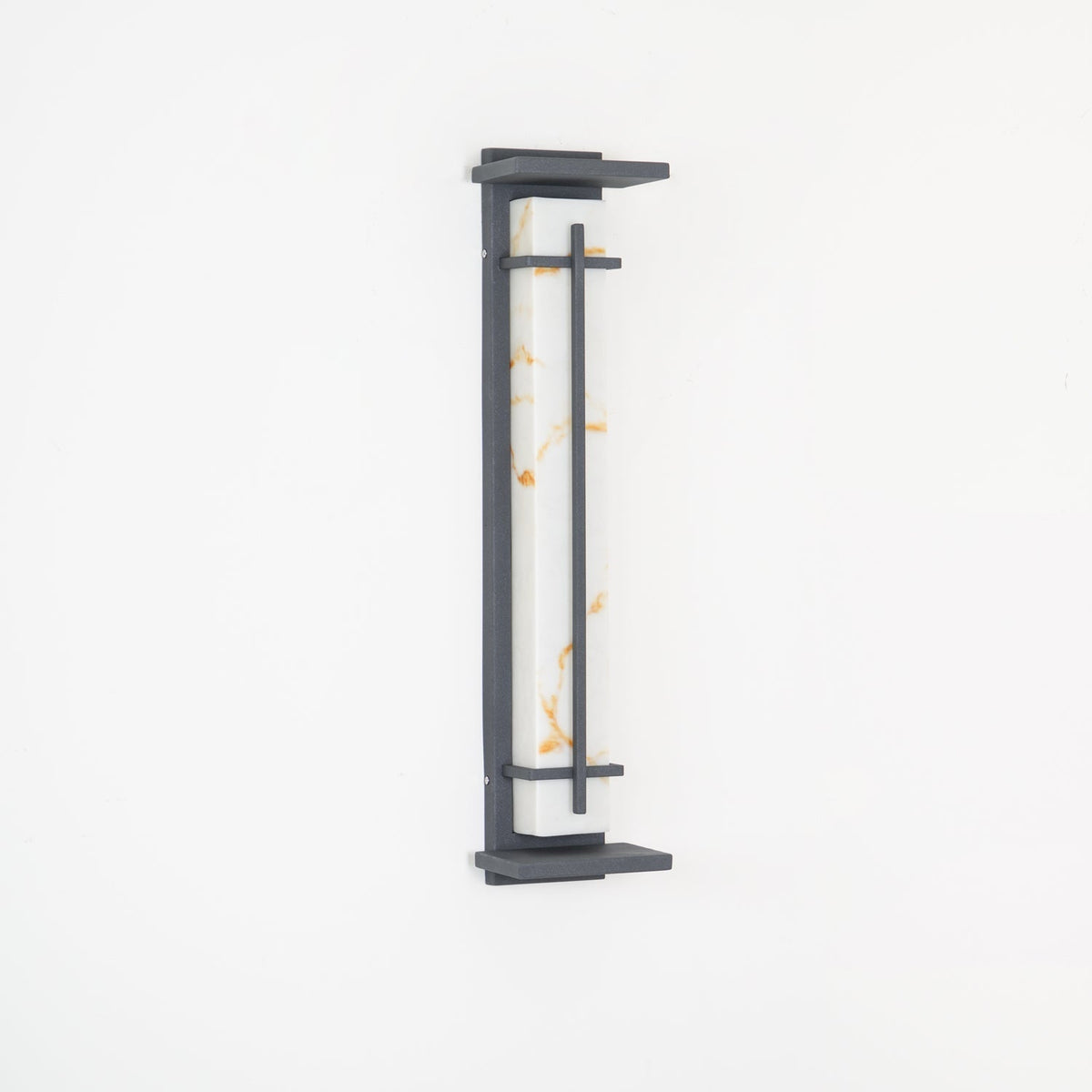 Outdoor LED Wall Light Alabaster Style Stainless Steel Exterior Lamp