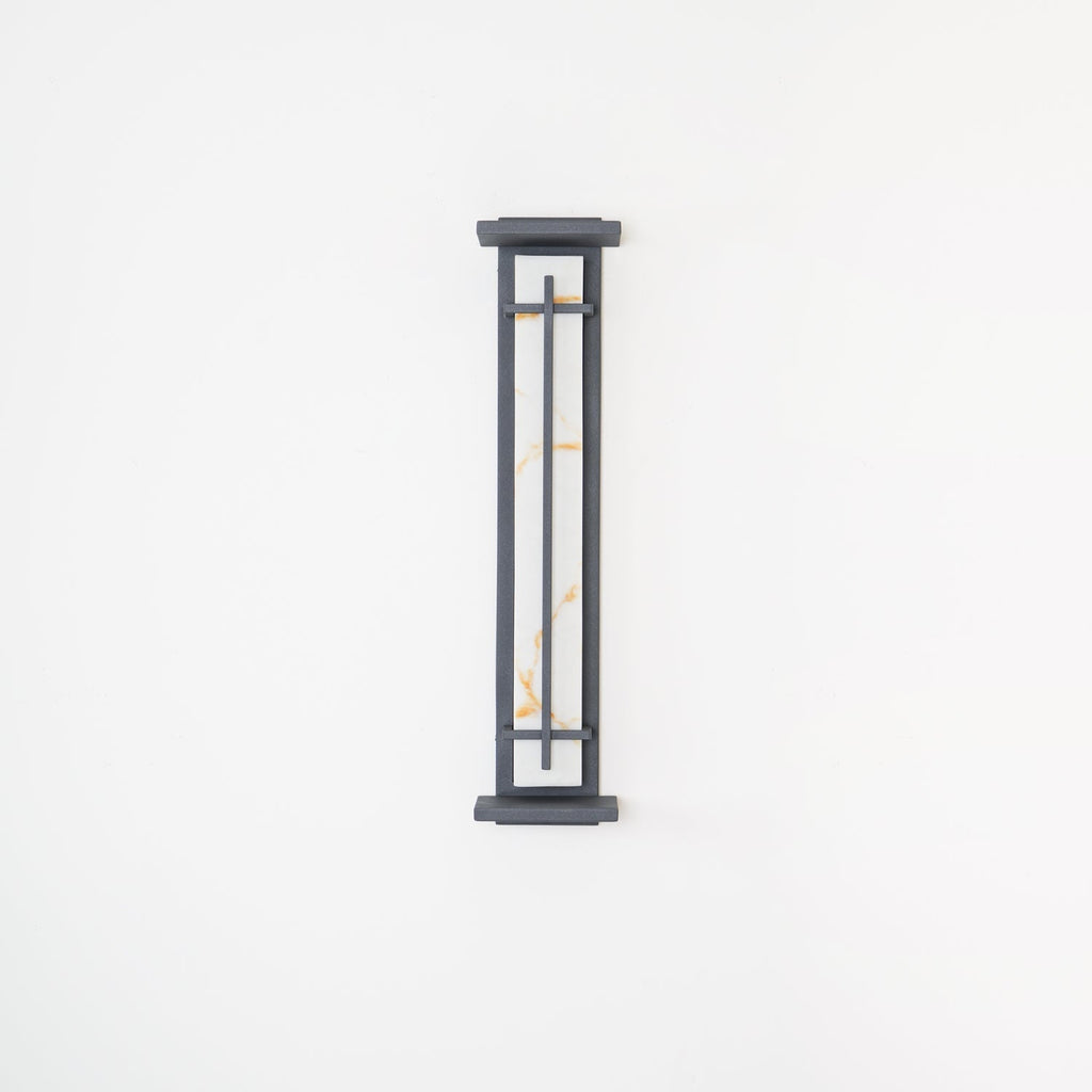 Outdoor LED Wall Light Alabaster Style Stainless Steel Exterior Lamp