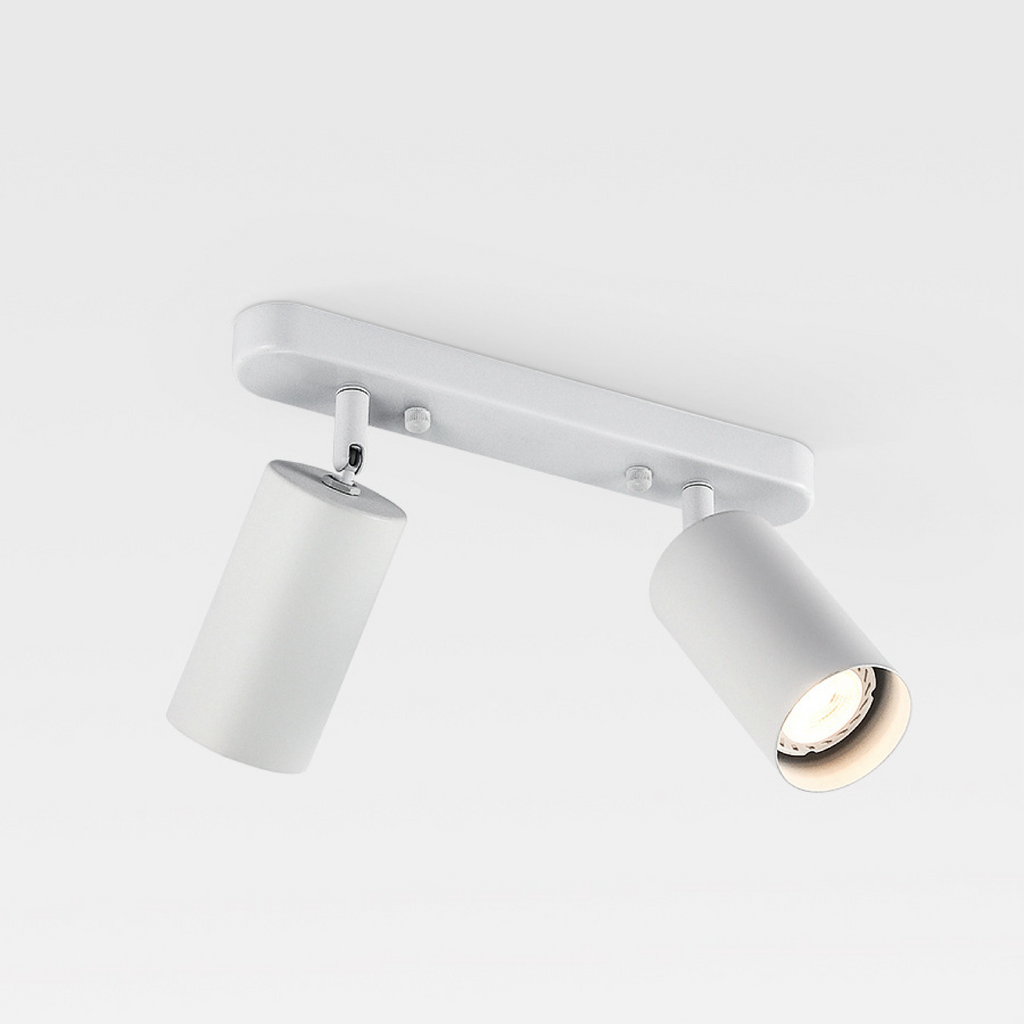 Adjustable Dual Head Ceiling Spotlight for Directional Task Lighting