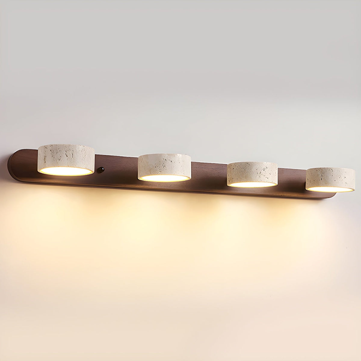 Modern Travertine Duo Wall Light for Bathroom, Hallway, or Bedroom