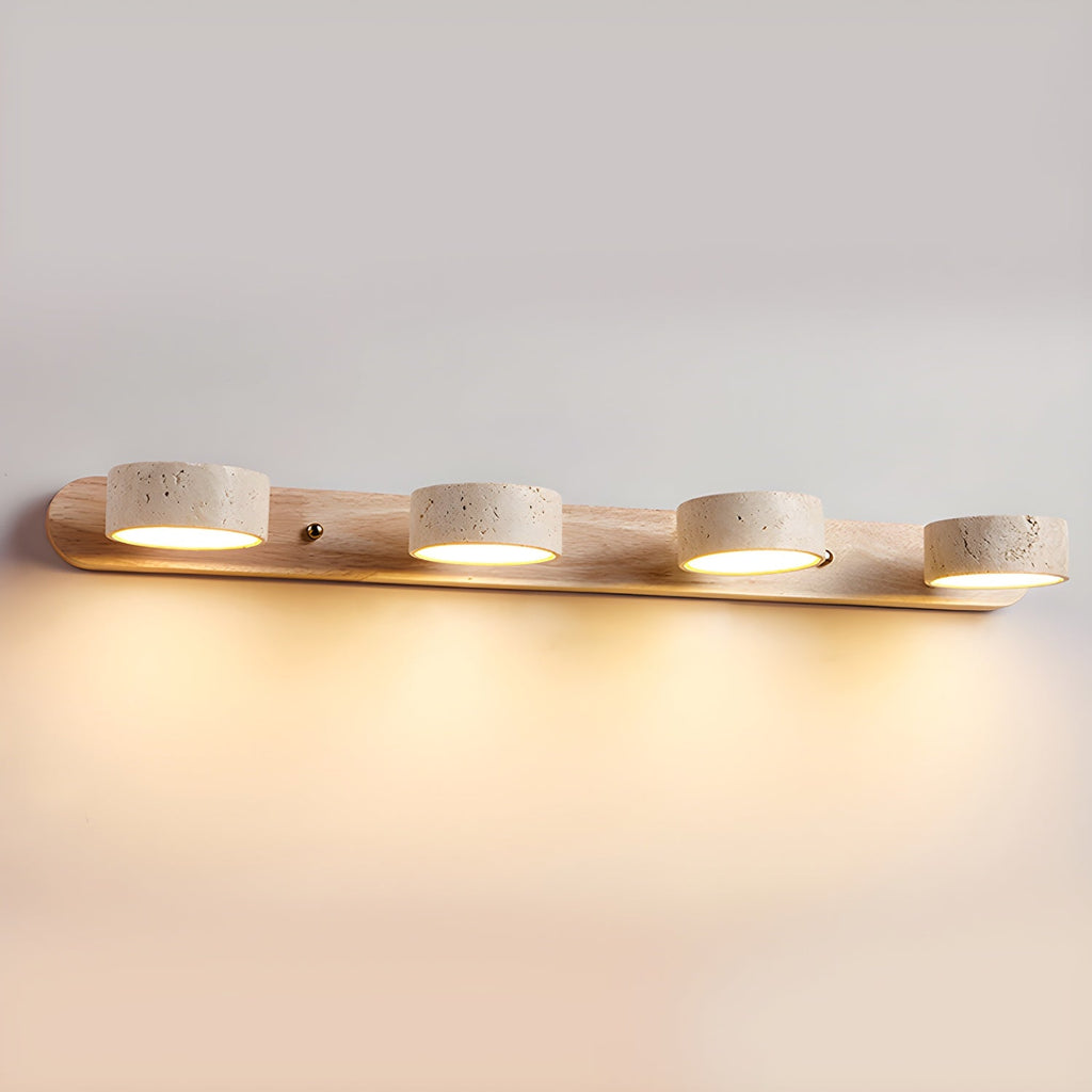 Modern Travertine Duo Wall Light for Bathroom, Hallway, or Bedroom