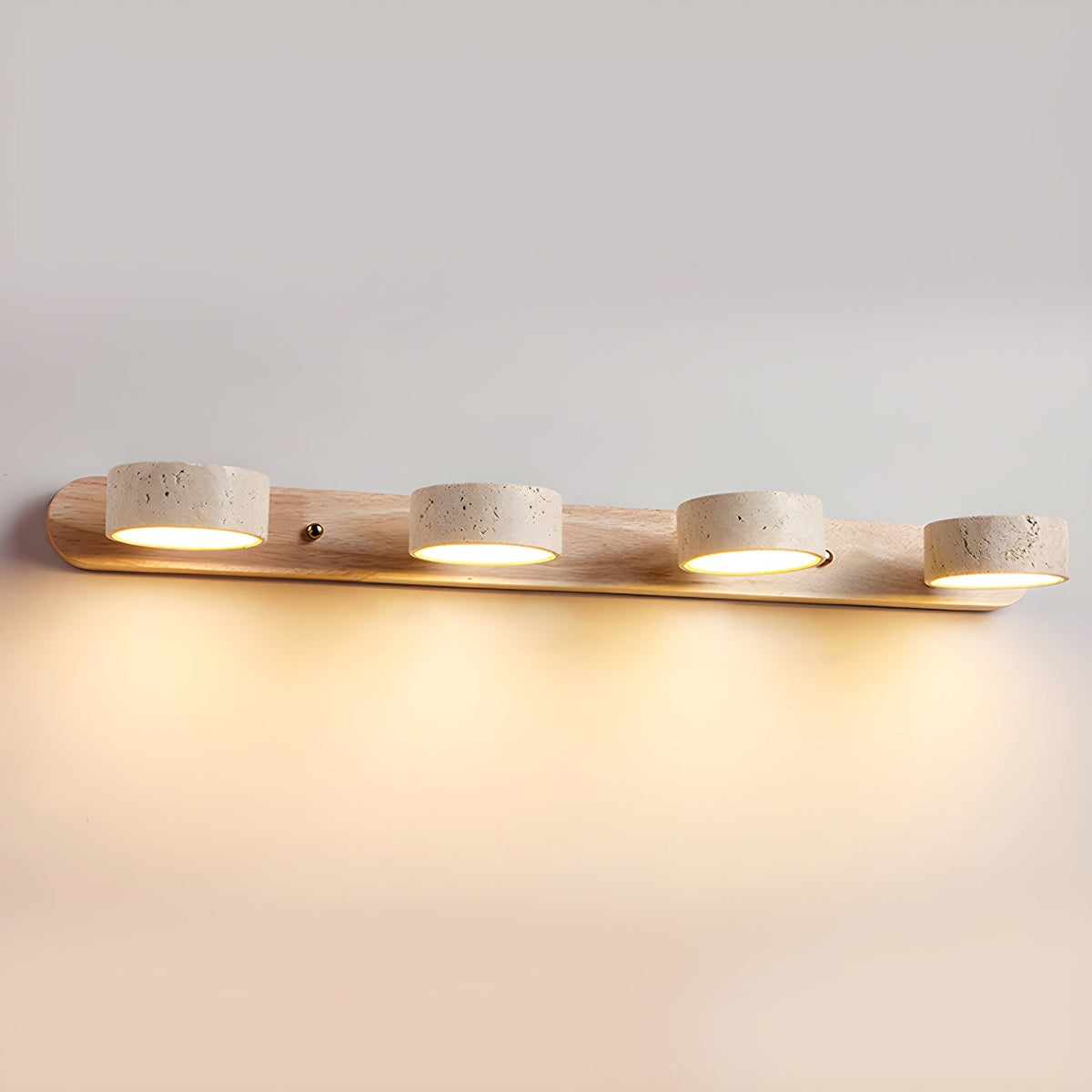 Modern Travertine Duo Wall Light for Bathroom, Hallway, or Bedroom