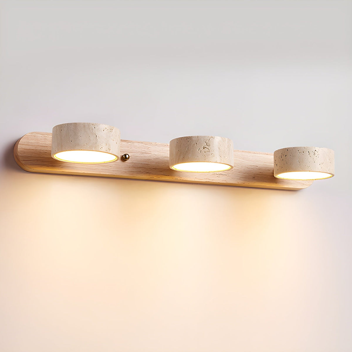 Modern Travertine Duo Wall Light for Bathroom, Hallway, or Bedroom