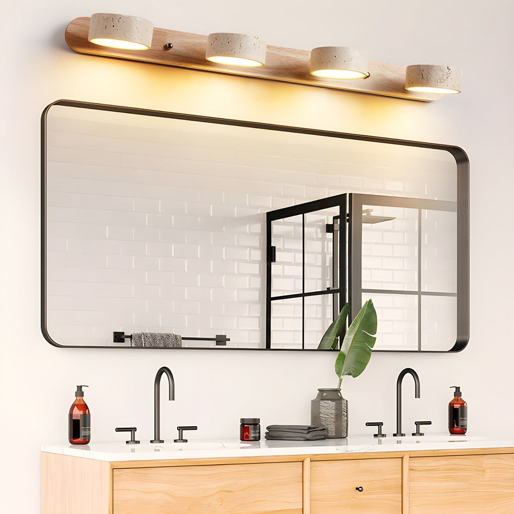 Modern Travertine Duo Wall Light for Bathroom, Hallway, or Bedroom