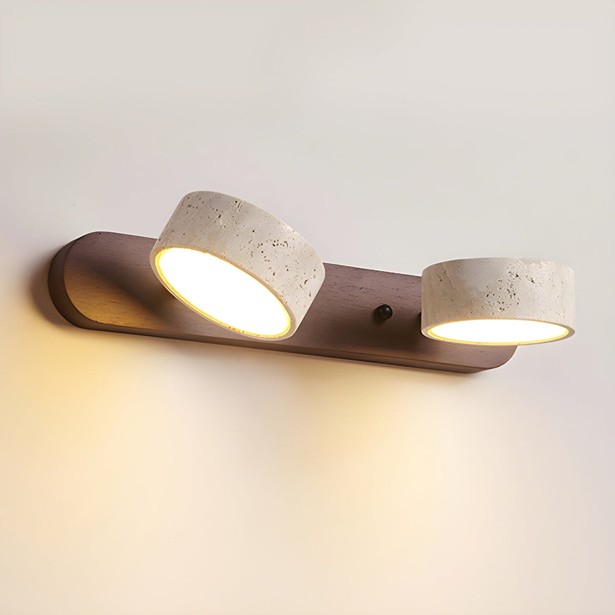 Modern Travertine Duo Wall Light for Bathroom, Hallway, or Bedroom