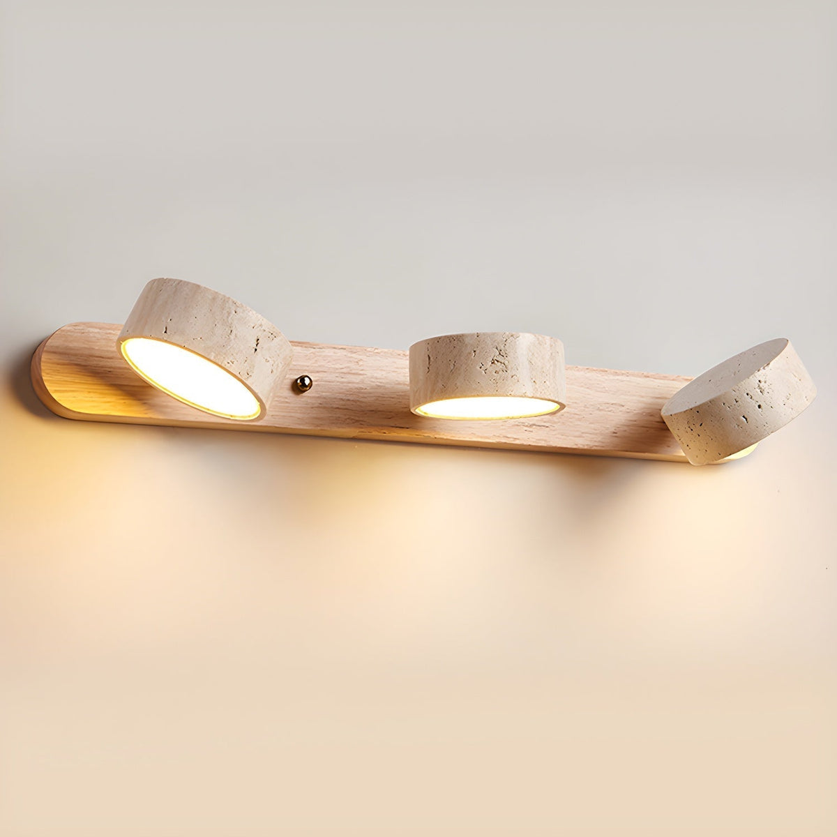 Modern Travertine Duo Wall Light for Bathroom, Hallway, or Bedroom