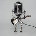Robot Table Lamp With Microphone Head And Guitar Design