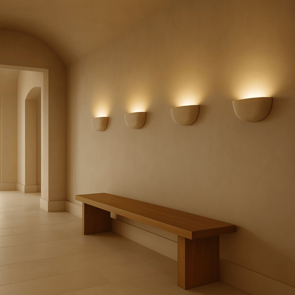 Wabi Sabi Stone Wall Sconce for Indirect Ambient Lighting