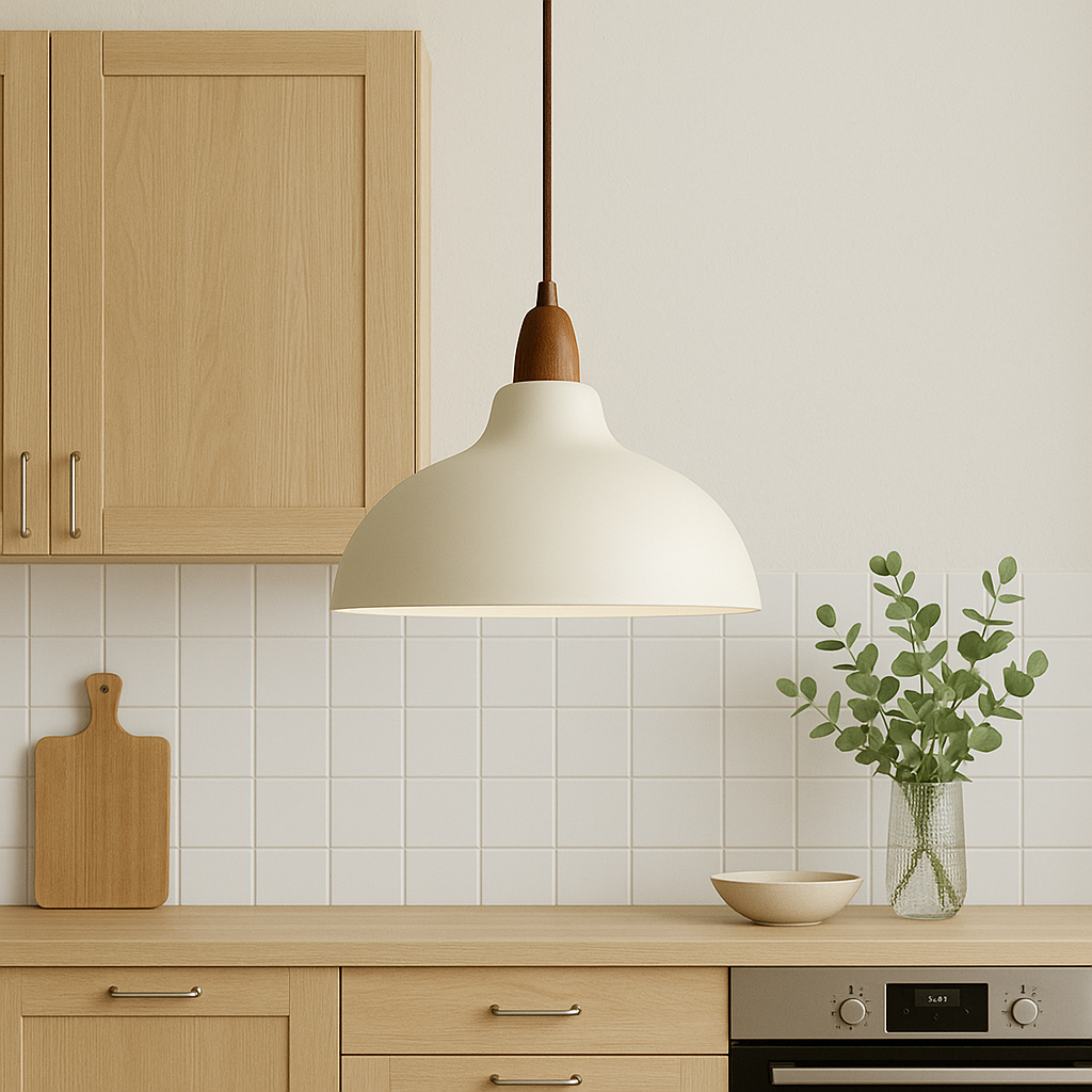 Scandinavian Minimalist Pendant Light With Adjustable Hanging Chain For Focused Illumination