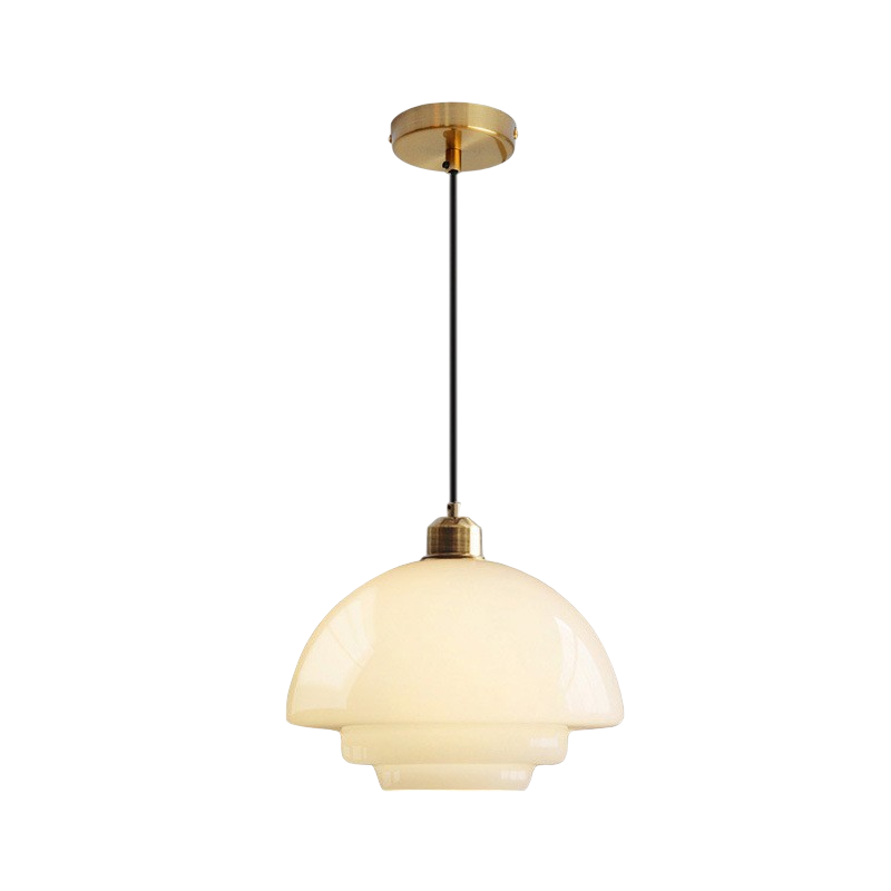 Vintage Milky Glass Pendant Light Fixture for Kitchen Dining Hallway