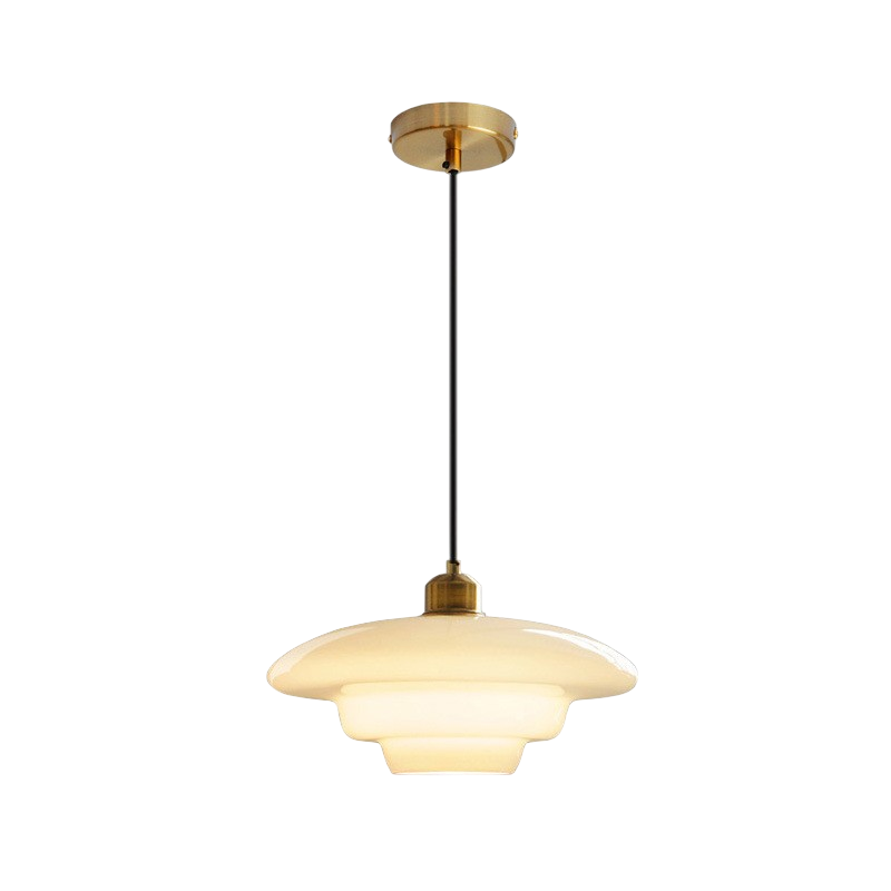 Vintage Milky Glass Pendant Light Fixture for Kitchen Dining Hallway