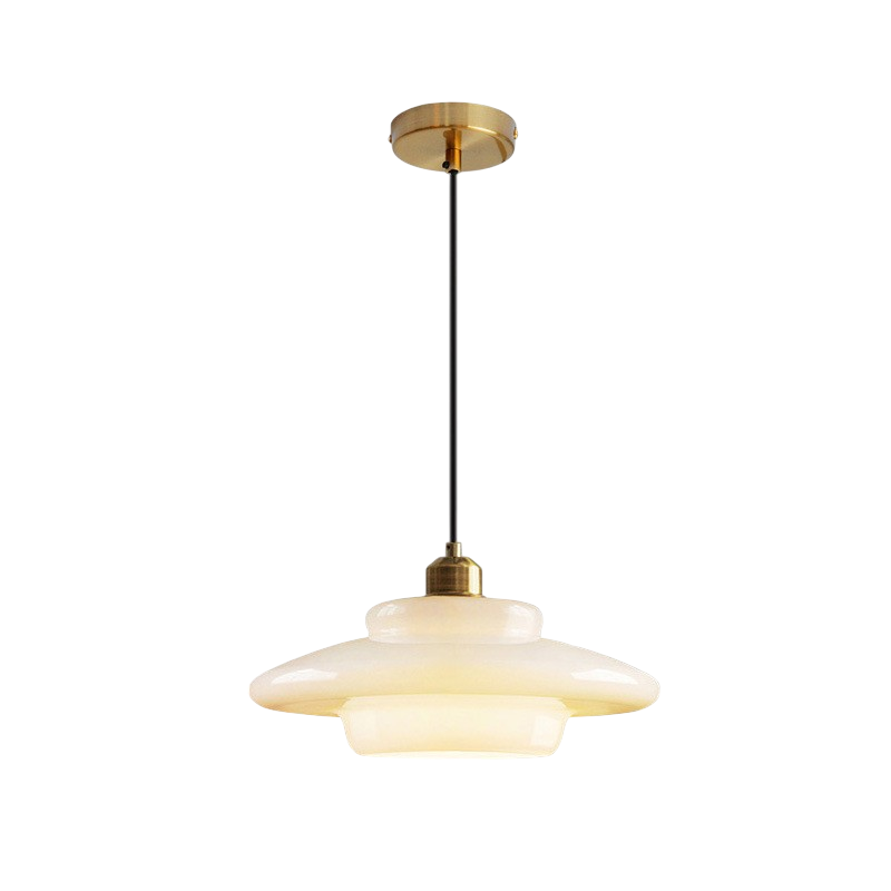 Vintage Milky Glass Pendant Light Fixture for Kitchen Dining Hallway