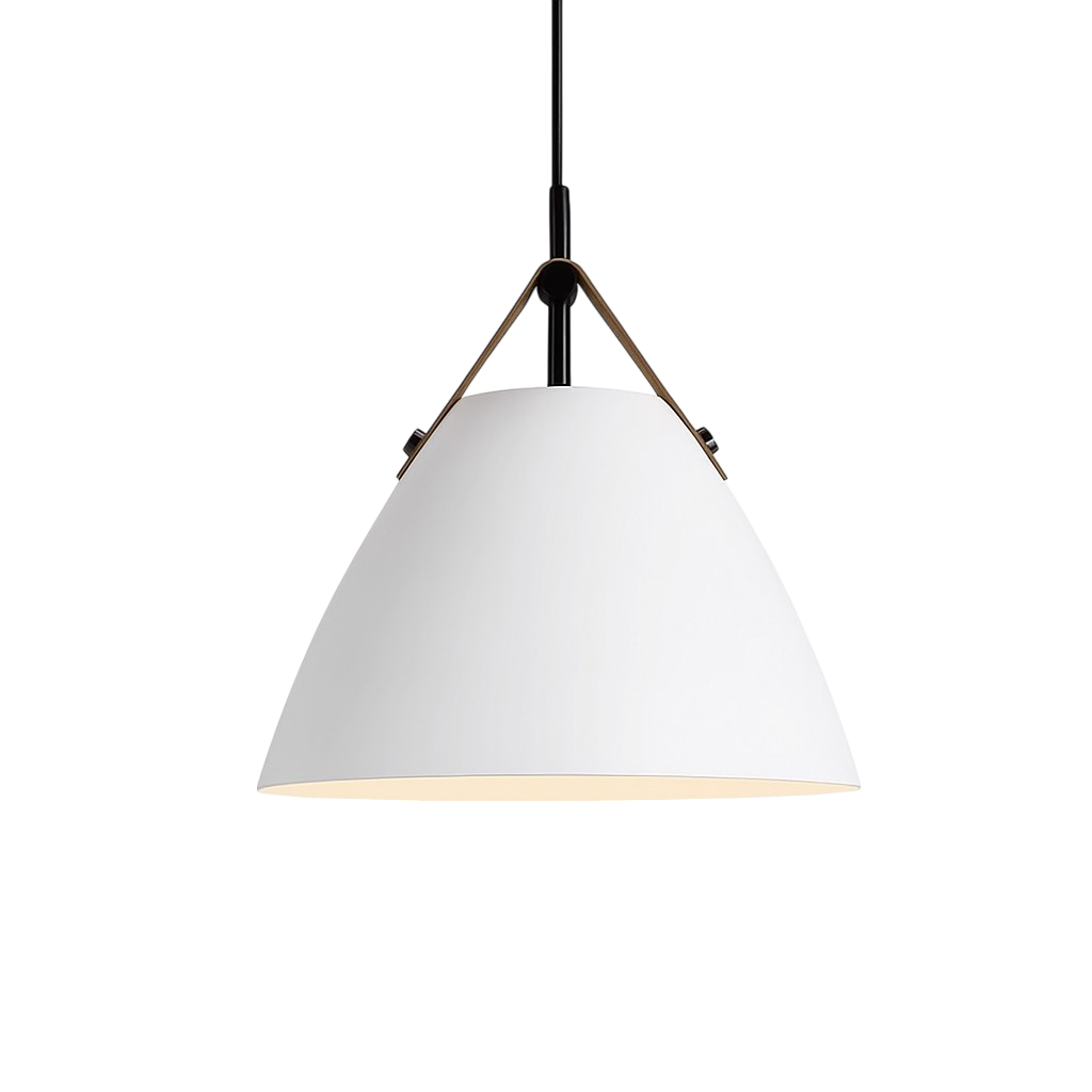 Scandinavian Metal Pendant Light With Coloured Glass Accent for Room Lighting