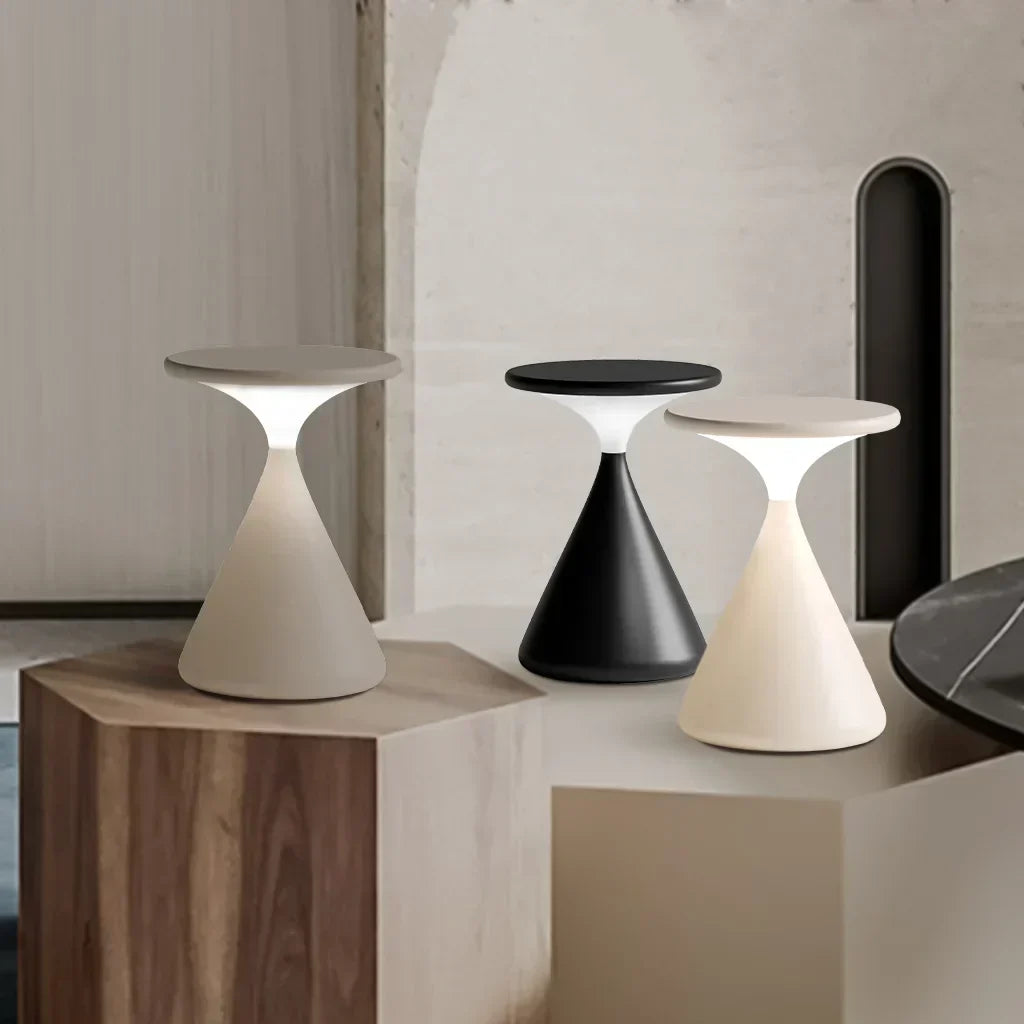 Wireless LED Table Lamp with Touch Dimmer for Ambient Lighting